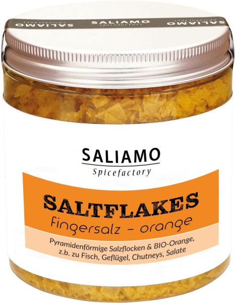125g BIO Fingersalz Salt Flakes Orange, Pyramiden Meersalz Flakes